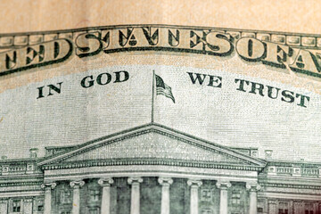 details of a genuine American 10 banknote