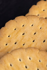 crispy cookies with chocolate filling between cookies