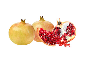 Pomegranate fruit isolated on  transparent png