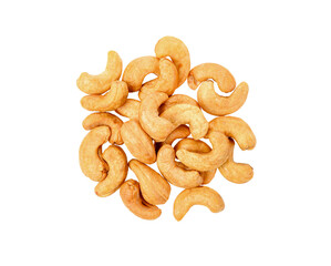 Close up  cashew nuts isolated  on  transparent png