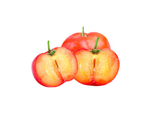 fresh cherries on transparent  png