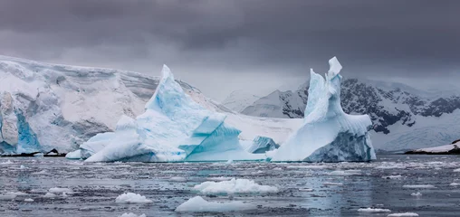Gordijnen Antarctica landscape showing glaciers and climate change © Heather