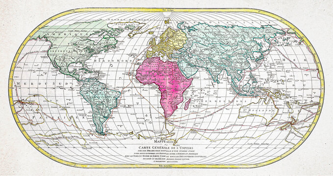 Mappe Monde ou Carte ge?ne?rale de l'Univers (1782) by Mathieu Albert Lotter.