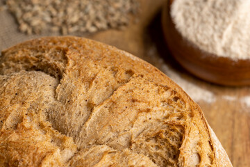 hard crisp crust of a freshly baked loaf of bread