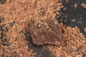 a large amount of finely crumbled milk chocolate