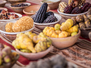 A bunch of Peruvian Vegetables