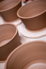 Ceramic bowls unfinished