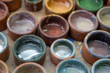 Peruvian paint cups
