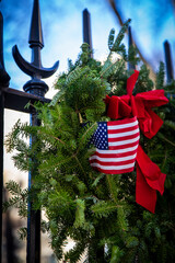 Patriotic Christmas Wreath
