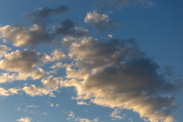 Pretty clouds in the sky. Blue sky with dramatic and or unusual cloud formations. Gorgeous cloudscape, Sonoran Desert heavens.