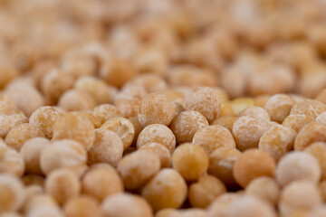 Dry hard yellow peas for cooking porridge
