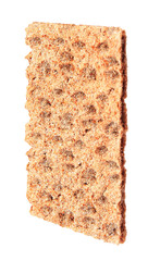 Fresh crunchy crispbread isolated on white. Healthy snack
