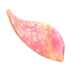 3d Render Abstract Peach Geometric Shape