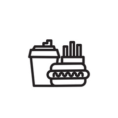 Fast Food Hot Outline Icon