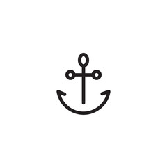 Sea Anchor Beach Outline Icon