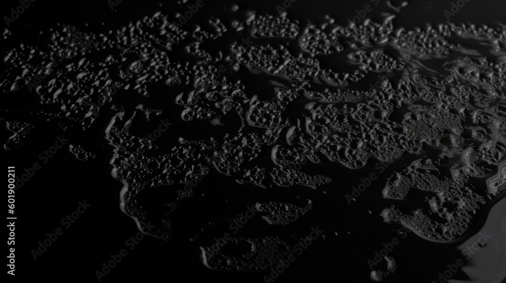 Poster black background with water drop texture. generative ai aig21.