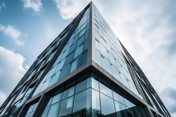 Fototapeta na wymiar modern Architecture building exterior with glass Generative AI