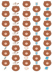 The bear face for pattern.