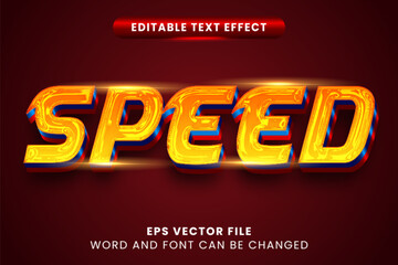 3d shiny speed vector text effect
