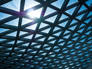 The roof truss rotates to see the sky and sunlight during the day. Roof design, roof construction, modern roof truss ideas.
