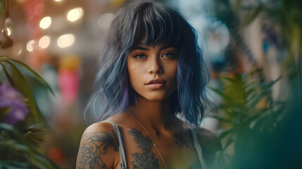 Obraz premium Surfer Girl - generative ai