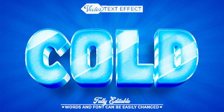 Cartoon Cold Editable Text Effect Template