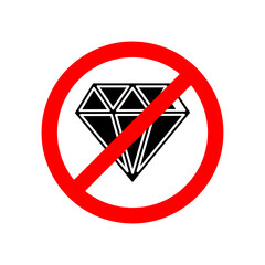 No diamond icon.No gem. Vector icon illustration on white background..eps