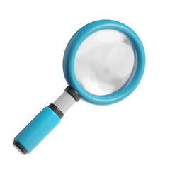 Magnifying glass 3D icon render