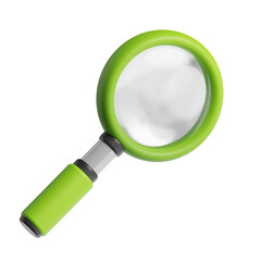 Magnifying glass 3D icon render
