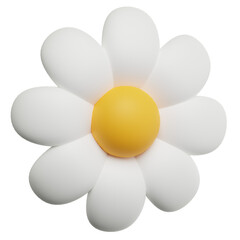 yellow flower isolated 3D