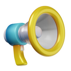 megaphone 3d render icon