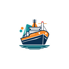 logo for a freight forwarding company with the form of a ship.