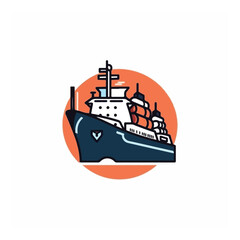 logo for a freight forwarding company with the form of a ship.