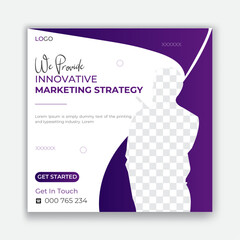 Professional corporate social media post and Instagram post design vector template , square size, easy to use and edit.