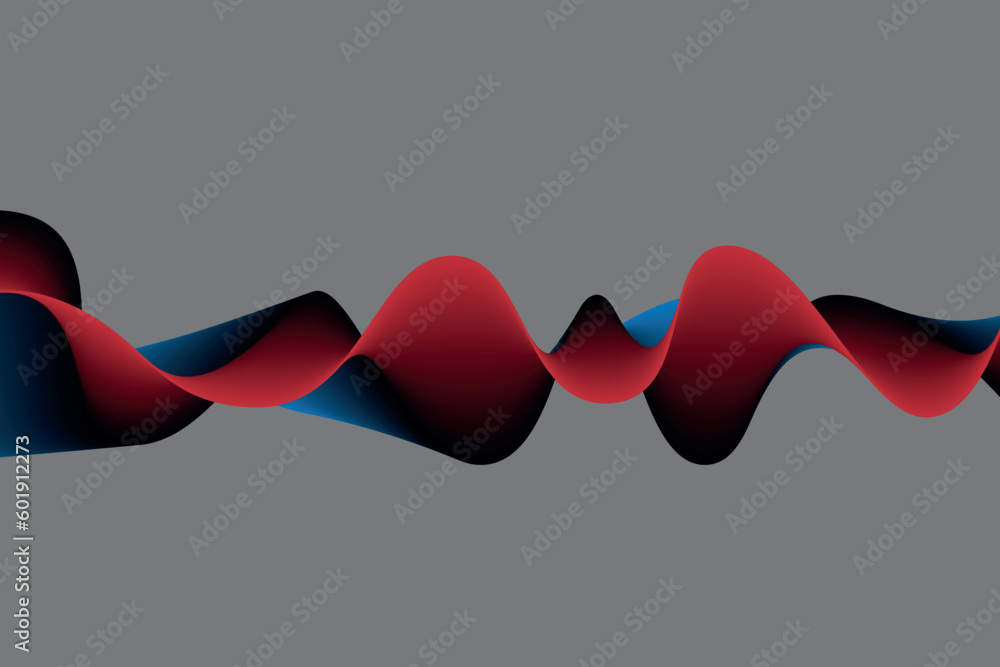 Poster red and black wave abstract background, suitable for landing page and computer desktop background. 3