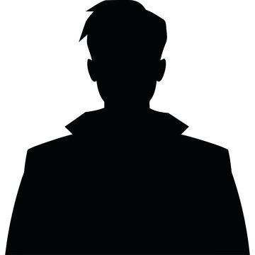 One silhouette of a businessman, isolated icon