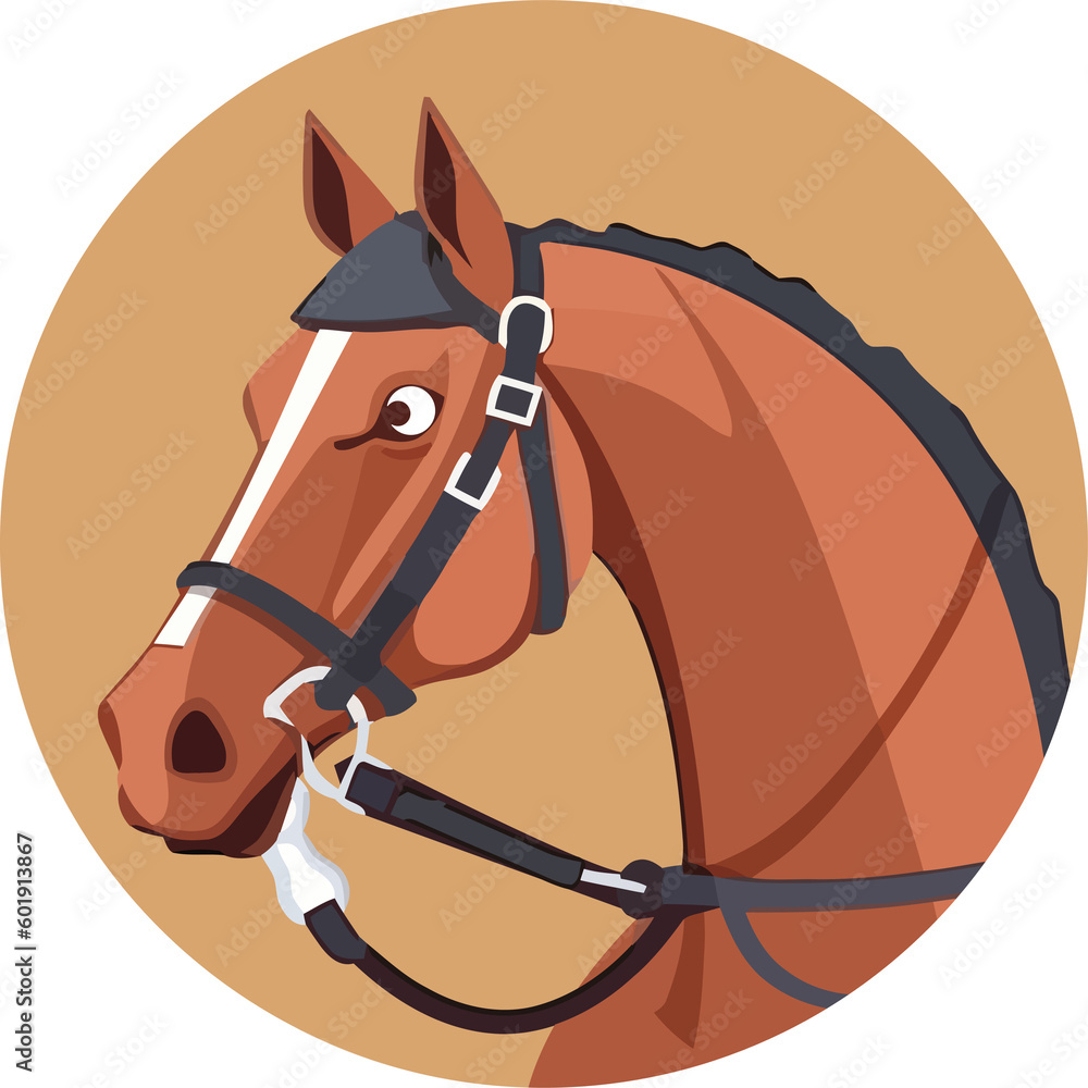 Sticker Running stallion symbolizes speed and competition