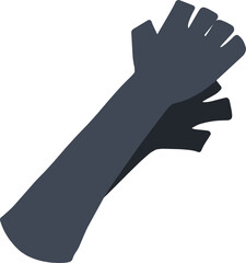 Fototapeta premium 日焼け対策用の黒いアームカバーのイラスト