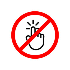 No or Stop. Touchpoint icon. Prohibited ban stop symbol. No touchpoint icon on white background..eps