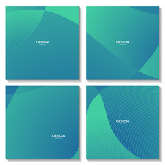 abstract squares set colorful gradient wave background for business