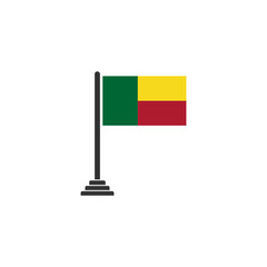 Benin flags icon set, Benin independence day icon set vector sign symbol