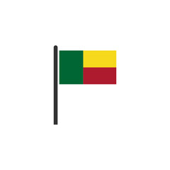 Benin flags icon set, Benin independence day icon set vector sign symbol