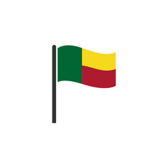 Benin flags icon set, Benin independence day icon set vector sign symbol
