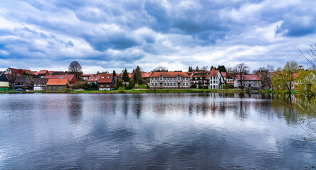 Fototapeta premium Unterer Teich in Stiege