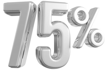 75 Number Percent Silver 3d  