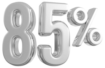 85 Number Percent Silver 3d  