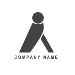 abstract business logo design with color gradation