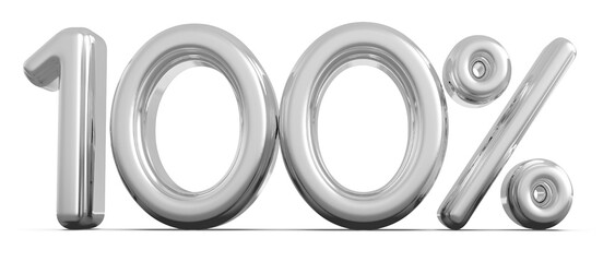 100 Number Percent Silver 3d  