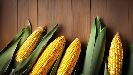 A Bountiful Harvest: An Abundance of Fresh Corn on a Dark Background
