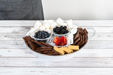 Fruit s'mores charcuterie board